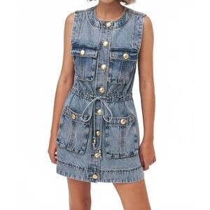 NEW AJE. goldie mini dress in ocean wash